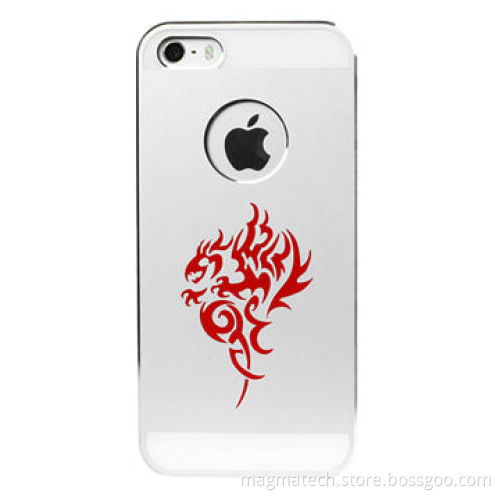 Aluminum + PP case for iPhone 5/5s, attractive design, various colors are available, dragon silver
